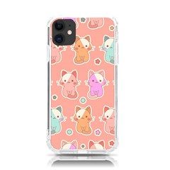 Cute-kawaii-kittens-seamless-pattern Iphone 11 Tpu Uv Print Case by Simbadda