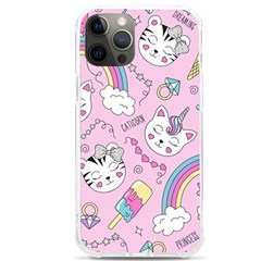 Beautiful-cute-animals-pattern-pink Iphone 12 Pro Max Tpu Uv Print Case by Simbadda