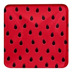 Seamless-watermelon-surface-texture Square Glass Fridge Magnet (4 Pack) by Simbadda