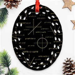 Abstract-math Pattern Oval Filigree Ornament (two Sides) by Simbadda