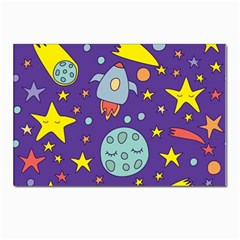Card-with-lovely-planets Postcards 5  X 7  (pkg Of 10) by Simbadda