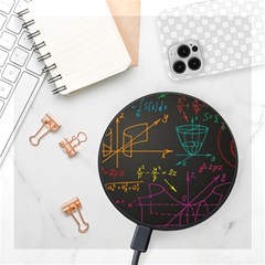 Mathematical-colorful-formulas-drawn-by-hand-black-chalkboard Wireless Fast Charger(black) by Simbadda