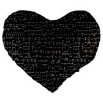 Math-equations-formulas-pattern Large 19  Premium Flano Heart Shape Cushions Front