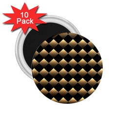 Golden-chess-board-background 2 25  Magnets (10 Pack)  by Simbadda