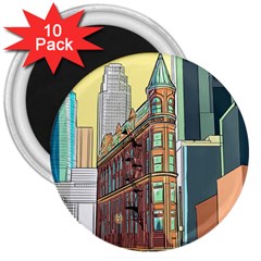 Building Urban Architecture Tower 3  Magnets (10 Pack)  by Grandong