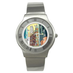Building Urban Architecture Tower Stainless Steel Watch by Grandong