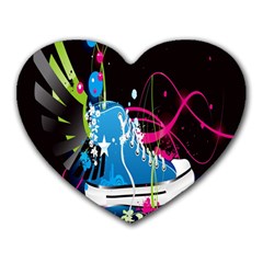 Sneakers Shoes Patterns Bright Heart Mousepad by Proyonanggan
