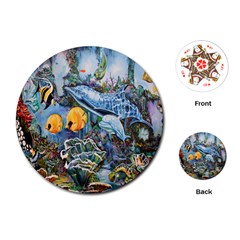 Colorful Aquatic Life Wall Mural Playing Cards Single Design (round) by Proyonanggan