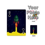 Rocket Halftone Astrology Astronaut Playing Cards 54 Designs (Mini) Front - Spade8
