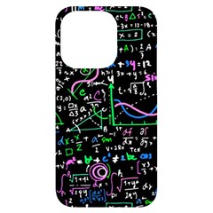 Math Linear Mathematics Education Circle Background Iphone 14 Pro Black Uv Print Case by Bangk1t