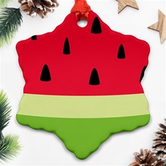 Watermelon Fruit Food Healthy Vitamins Nutrition Snowflake Ornament (two Sides) by pakminggu