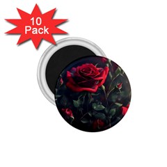 Rose Flower Plant Red 1 75  Magnets (10 Pack)  by Ravend