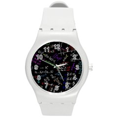 Mathematics  Physics Maths Math Pattern Round Plastic Sport Watch (m) by Grandong