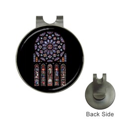 Chartres Cathedral Notre Dame De Paris Stained Glass Hat Clips With Golf Markers by Grandong