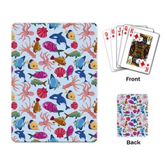 Sea Creature Themed Artwork Underwater Background Pictures Playing Cards Single Design (rectangle) by Grandong
