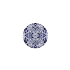 Blue Biro Arabesque 1  Mini Magnets by kaleidomarblingart