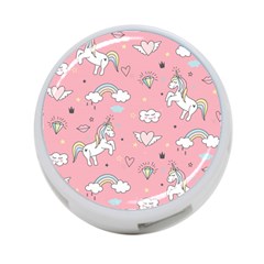 Cute-unicorn-seamless-pattern 4-port Usb Hub (one Side) by pakminggu