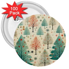 Christmas Tree 3  Buttons (100 Pack)  by pakminggu