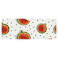 Seamless Background Pattern With Watermelon Slices Banner And Sign 8  X 3  by pakminggu