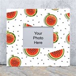 Seamless Background Pattern with Watermelon Slices White Wall Photo Frame 5  x 7  Front