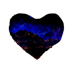 Landscape-sci-fi-alien-world Standard 16  Premium Heart Shape Cushions by Bedest