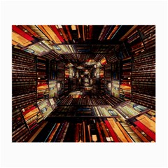Library-tunnel-books-stacks Small Glasses Cloth (2 Sides) by Bedest