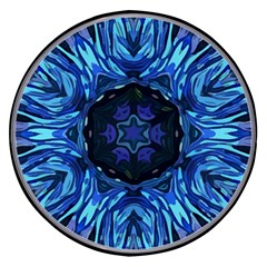 Background-blue-flower Wireless Fast Charger(black) by Bedest