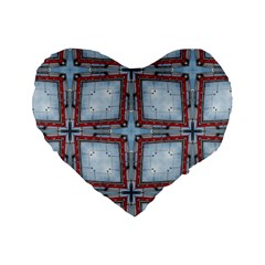 Pattern-cross-geometric-shape Standard 16  Premium Heart Shape Cushions by Bedest