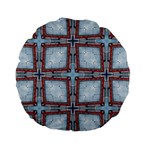Pattern-cross-geometric-shape Standard 15  Premium Flano Round Cushions Back