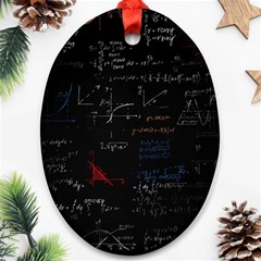 Math Mathematics Pattern Oval Ornament (two Sides) by pakminggu