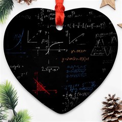 Math Mathematics Pattern Heart Ornament (two Sides) by pakminggu