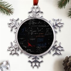 Math Mathematics Pattern Metal Large Snowflake Ornament by pakminggu