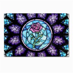 Cathedral Rosette Stained Glass Beauty And The Beast Postcards 5  X 7  (pkg Of 10) by Cowasu