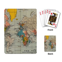 Vintage World Map Playing Cards Single Design (rectangle) by Cowasu