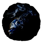 Smoke-flame-dynamic-wave-motion Large 18  Premium Flano Round Cushions Back