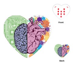 Brain-heart-balance-emotion Playing Cards Single Design (heart) by Cowasu