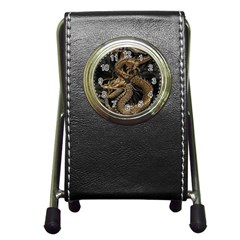 Fantasy Dragon Pentagram Pen Holder Desk Clock by Cowasu