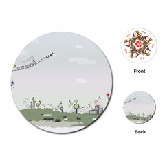 Abstract-background-children Playing Cards Single Design (round) by Cowasu