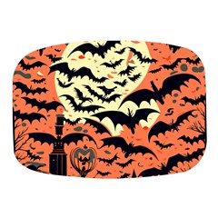 Bat Pattern Mini Square Pill Box by Valentinaart
