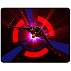 Science-fiction-cover-adventure Two Sides Fleece Blanket (medium) by Cowasu