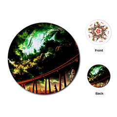 Science-fiction-forward-futuristic Playing Cards Single Design (round) by Cowasu