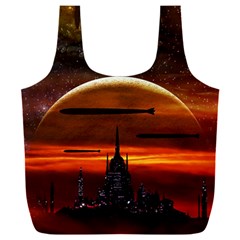 Science-fiction-digital-illustration Full Print Recycle Bag (xxl) by Cowasu