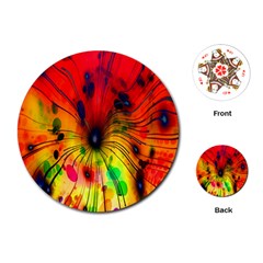Color-background-structure-lines Playing Cards Single Design (round) by Cowasu