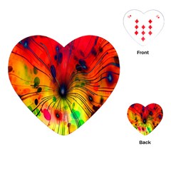 Color-background-structure-lines Playing Cards Single Design (heart) by Cowasu