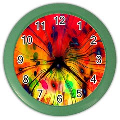 Color-background-structure-lines Color Wall Clock by Cowasu