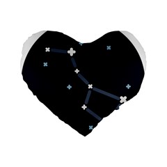 Celebrities-categories-universe-sky Standard 16  Premium Flano Heart Shape Cushions by Cowasu