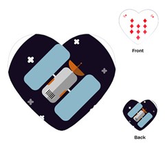 Satellite-machine-space-dark Playing Cards Single Design (heart) by Cowasu