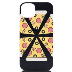 Pizza-slice-food-italian Iphone 14 Plus Black Uv Print Case by Sarkoni