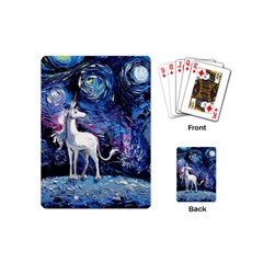 Unicorn Starry Night Print Van Gogh Playing Cards Single Design (mini) by Sarkoni