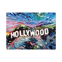 Hollywood Art Starry Night Van Gogh Premium Plush Fleece Blanket (mini) by Sarkoni